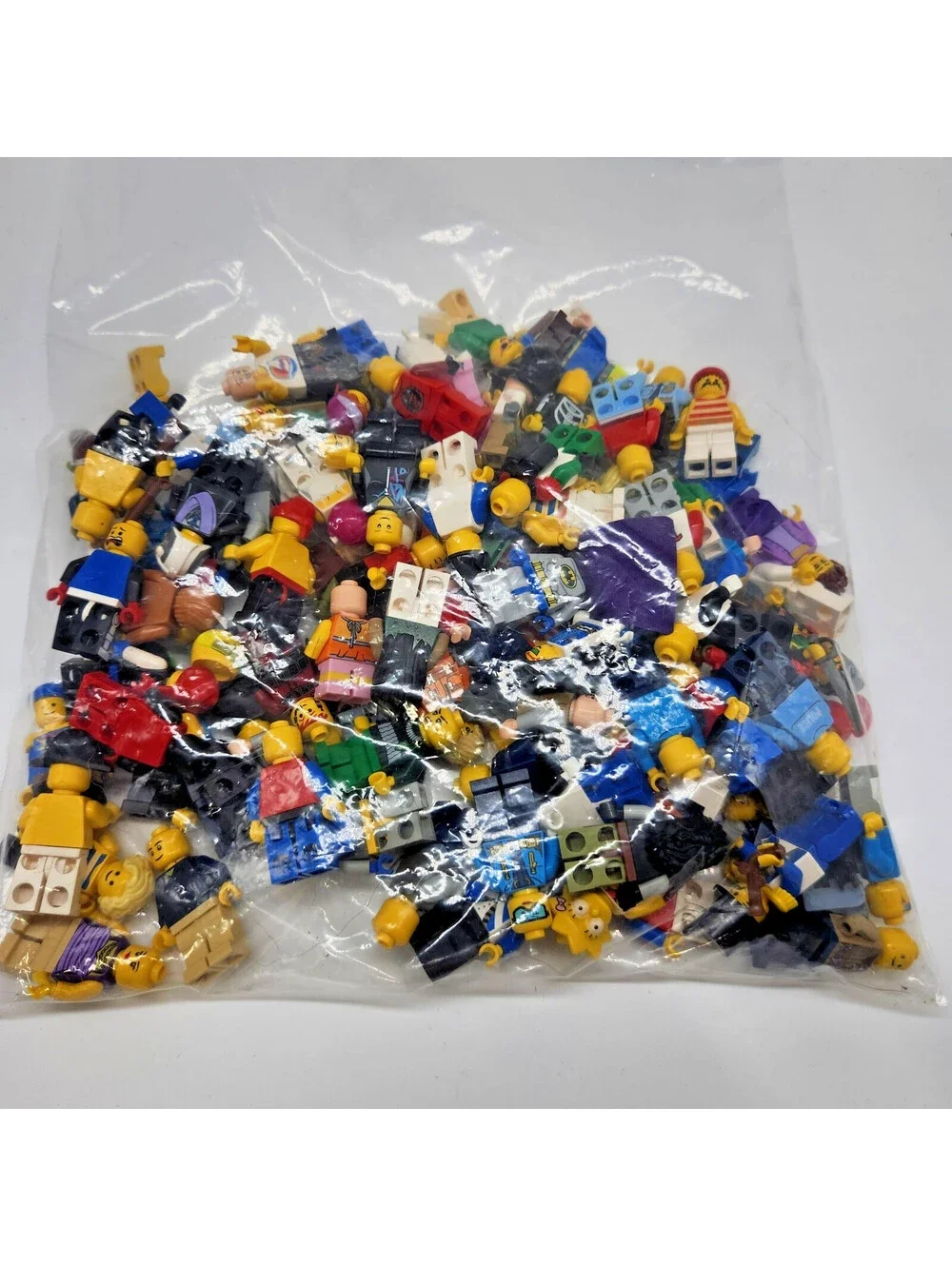 LEGO Minifigure Lot 85+ Genuine Star Wars Simpsons Police Heads Parts Bulk Mix